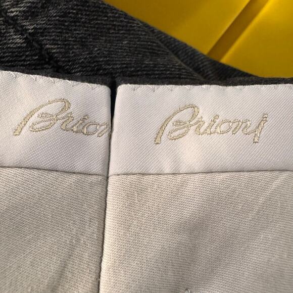 Brioni Men’s Moudi Wool Gray Dress Pant Size 38 Made in Italy - Picture 4 of 7